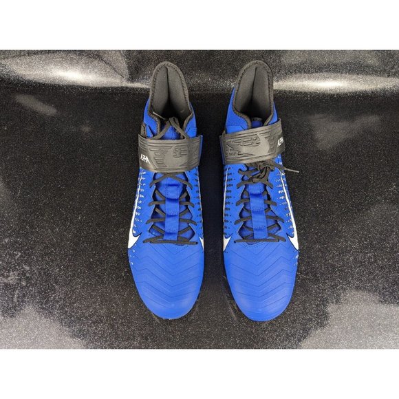 Nike Alpha Menace Pro 2 Mid Football Blue Black Men's Size 16 NEW - Picture 5 of 8